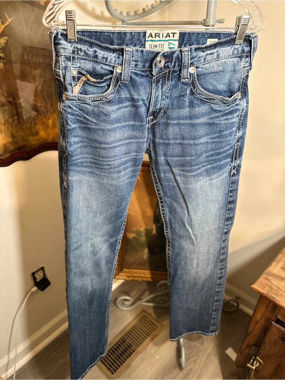 Ariat M7 Slim Fit Straight Leg Work Jeans Men's 30x32 Denim